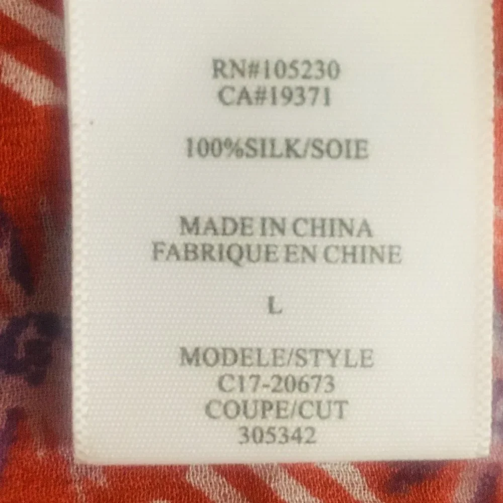 JOIE Orange Tropical Print Racerback Tank - Picture 4 of 5